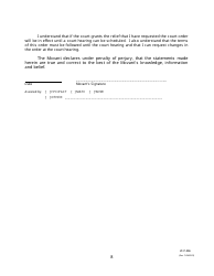 Form 2F-P-466 Ex Parte Petition for an Hrs 586 Temporary Restraining Order - Hawaii, Page 8