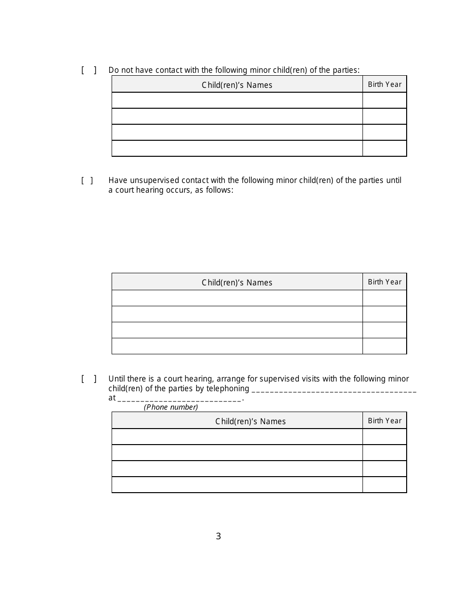 Form 2F-P-468 Temporary Restraining Order - Hawaii, Page 3