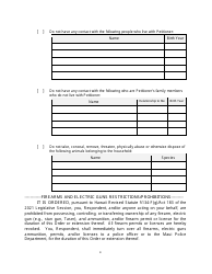 Form 2F-P-468 Temporary Restraining Order - Hawaii, Page 4