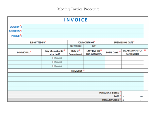 Instructions for Facility Monthly Invoice - Public Psychiatric Hospitals - Nebraska, Page 2