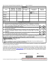 Application for Certification by Reciprocity - Oklahoma, Page 2