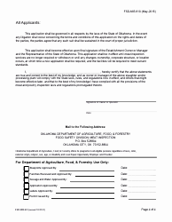 Form FSD-MIS610 Application for Meat Inspection Services - Oklahoma, Page 4