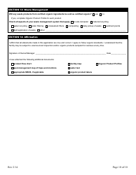 Form FS-5119 Organic Process/Handling Application - Oklahoma, Page 10