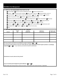 Form FS-5119 Organic Process/Handling Application - Oklahoma, Page 7