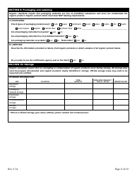 Form FS-5119 Organic Process/Handling Application - Oklahoma, Page 8