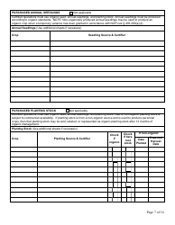 Form FS-5111 Producer Application - Organic Certification Program - Oklahoma, Page 7