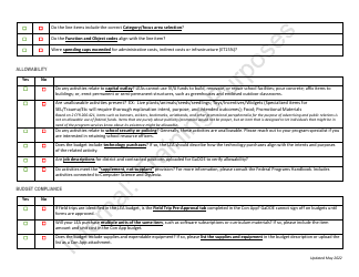 Title IV, Part a Budget Review Checklist for Area Specialists - Georgia (United States), Page 3