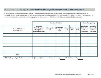 Form ED-02370-23 Achievement and Integration Interdistrict Transportation Aid (A&amp;i) - Minnesota, Page 4