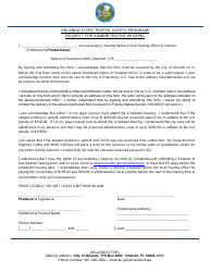 Document preview: Request for Administrative Hearing - Orlando Stops Traffic Safety Program - City of Orlando, Florida