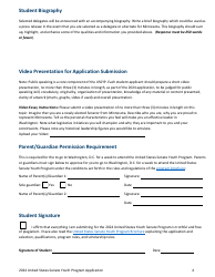 Minnesota Student Application - United States Senate Youth Program (Ussyp) - Minnesota, Page 4