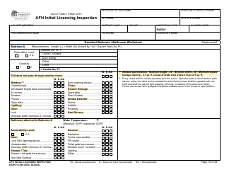 DSHS Form 15-589 Afh Initial Licensing Inspection - Washington, Page 10