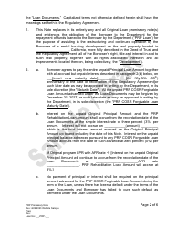 Promissory Note Secured by Deed of Trust - Portfolio Reinvestment Program - Sample/Draft - California, Page 2