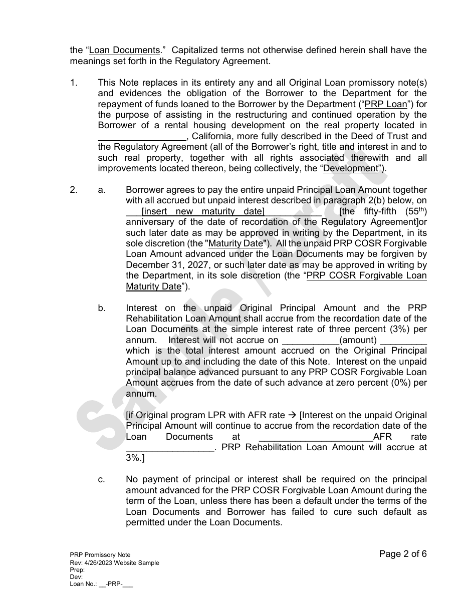 California Promissory Note Secured by Deed of Trust Portfolio California Promissory Note Secured by Deed of Trust Portfolio