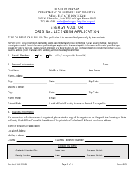 Form 663 Energy Auditor Checklist and Application - Nevada, Page 2