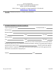 Form 539 Real Estate Appraiser Intern Registration Application - Nevada, Page 4