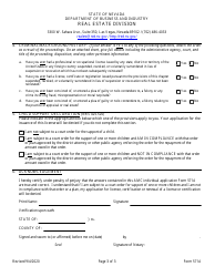 Form 571A Application for the Individual Registration of an Officer, Principal, General Partner, Director or Trustee of an Appraisal Management Company - Nevada, Page 3