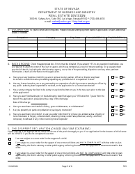 Form 559 Community Manager Application - Nevada, Page 3