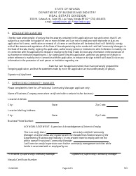 Form 559 Community Manager Application - Nevada, Page 4