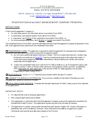 Form 665A Registration of Asset Management Company Principal - Nevada