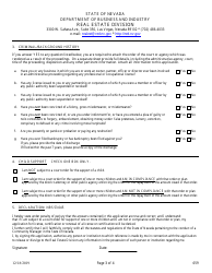 Form 659 Community Manager Temporary Certificate &amp; Instructions - Nevada, Page 3