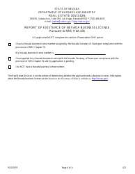 Form 621 Community Manager Application for Reinstatement - Nevada, Page 4