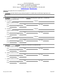 Form 537 Original Licensing Application for Residential/General Appraiser - Nevada, Page 3