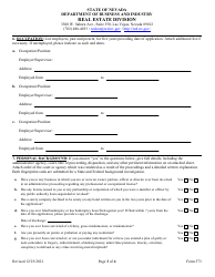 Form 573 Inspectors of Structures Original Licensing Application - Nevada, Page 3