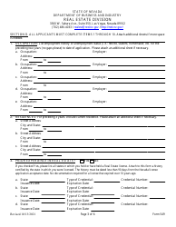 Form 549 Original Licensing Application and Checklist for Salesperson, Broker/Salesperson or Broker - Nevada, Page 3