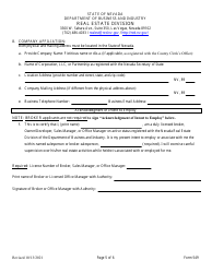 Form 549 Original Licensing Application and Checklist for Salesperson, Broker/Salesperson or Broker - Nevada, Page 5