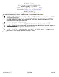 Form 544 Application for Reinstatement - Nevada, Page 3