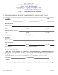 Form 544 Application for Reinstatement - Nevada, Page 4
