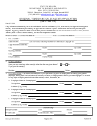 Form 519 Original Timeshare Sales Agent Application (Nrs 119a.210) - Nevada, Page 2