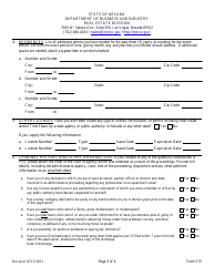 Form 519 Original Timeshare Sales Agent Application (Nrs 119a.210) - Nevada, Page 3