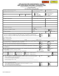 Form WC-272 Application for First Responder Presumed Coverage Fund - Michigan