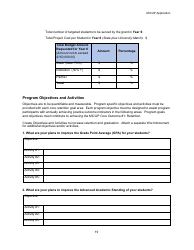 Michigan College/University Partnership (Micup) Program Application - Michigan, Page 19