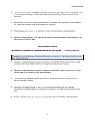 Michigan College/University Partnership (Micup) Program Application - Michigan, Page 6