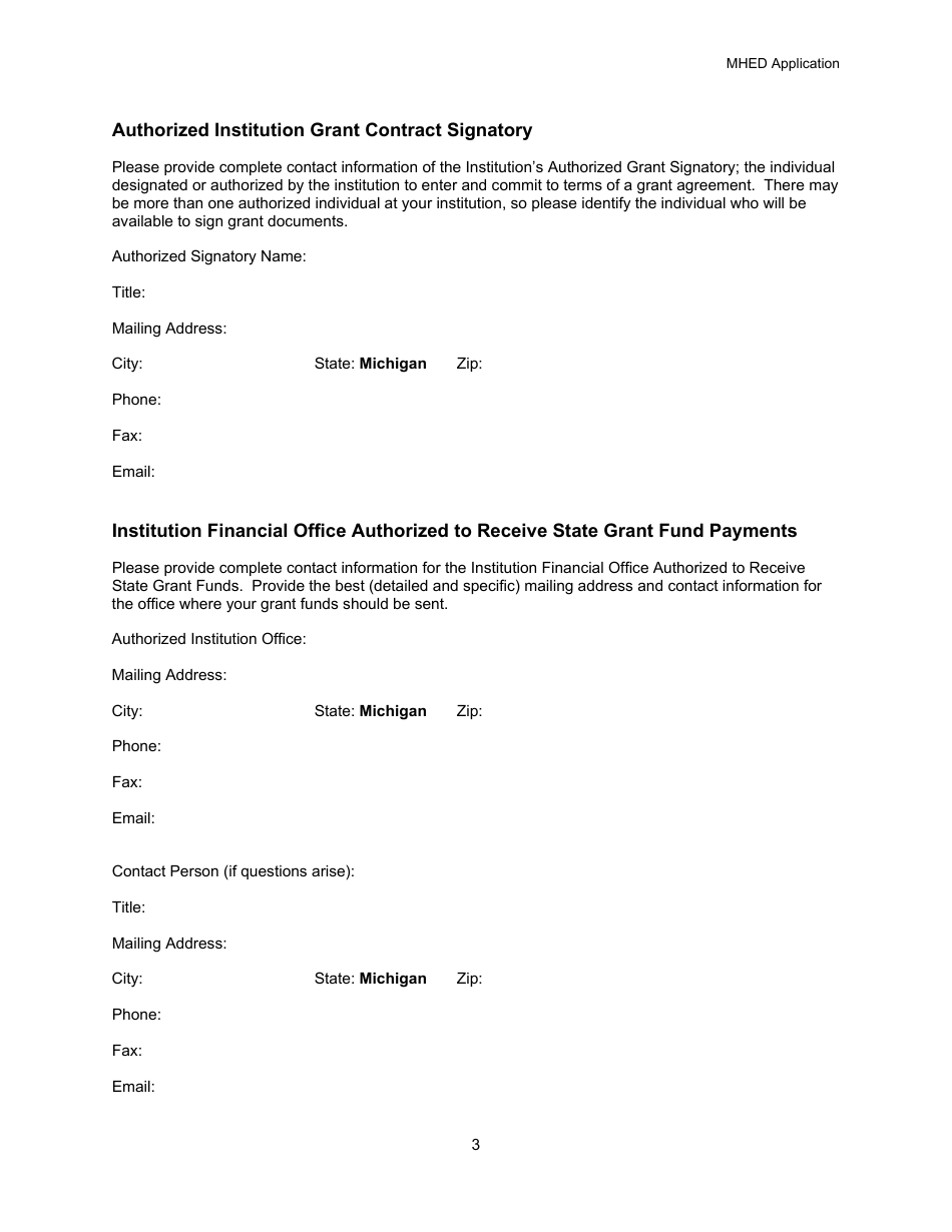 Educator Development (Mhed) Application - Michigan, Page 3