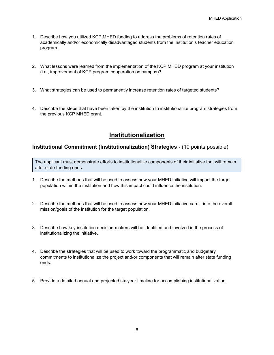 Educator Development (Mhed) Application - Michigan, Page 6