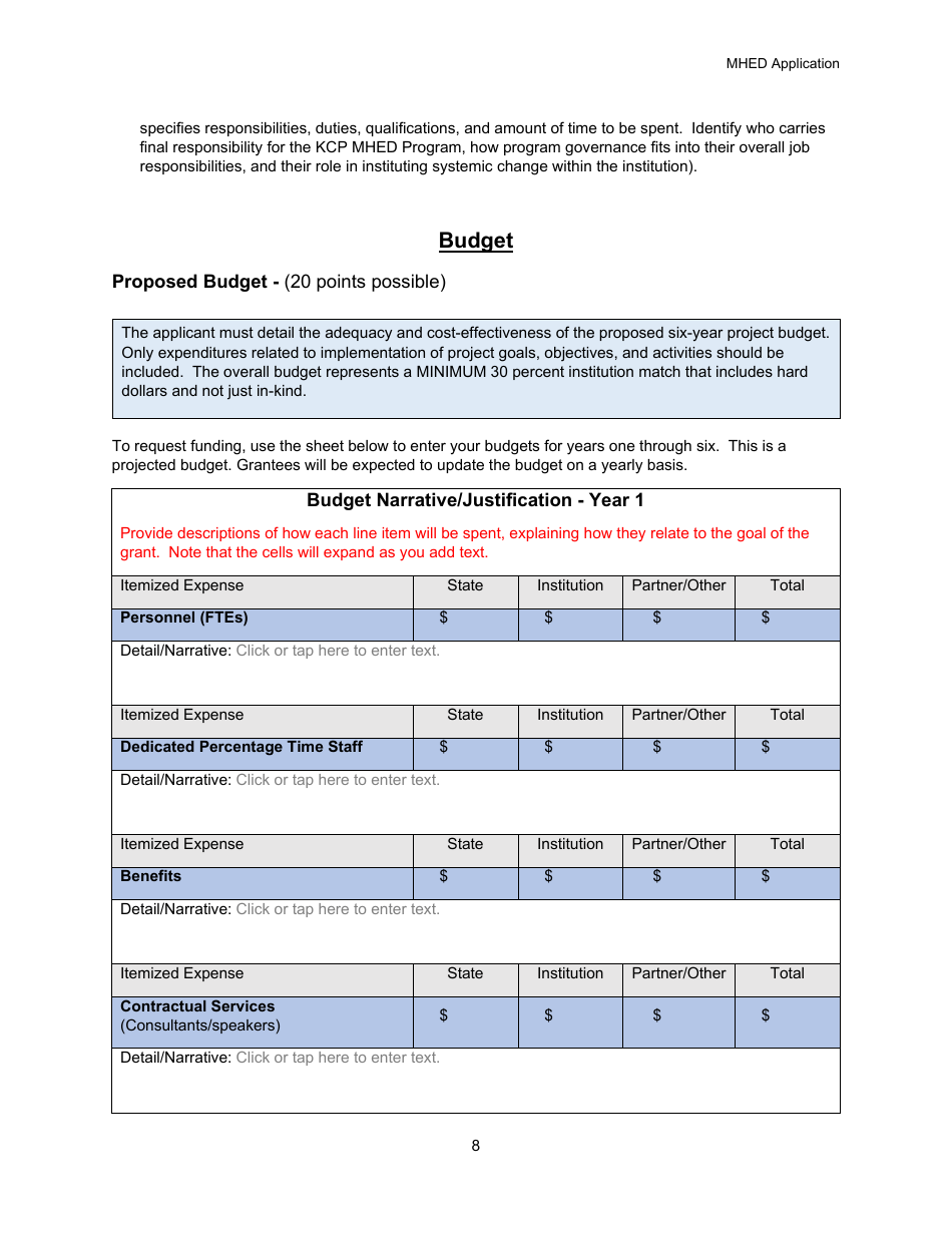Educator Development (Mhed) Application - Michigan, Page 8