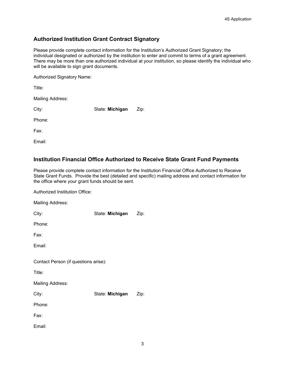 Select Student Support Services (4s) Application - Michigan, Page 3