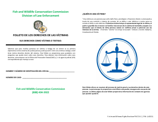 Document preview: Form FWCDLE_519A Folleto De Los Derechos De Las Victimas - Florida