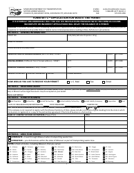 Form WT-1 Application for Waste Tire Permit - Missouri