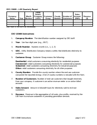 Instructions for Form CEC-1306B Lse Quarterly Report - California, Page 2