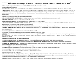 Instructions for Form LDSS-4826 Snap Application/Recertification - New York (French), Page 3