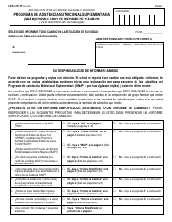 Formulario LDSS-3151 Programa De Asistencia Nutricional Suplementaria (Snap) Formulario De Informe De Cambios - New York (Spanish)