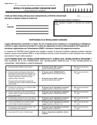 Form LDSS-3151 Supplemental Nutrition Assistance Program (Snap) Change Report Form - New York (Italian)