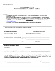 Document preview: Form LDSS-5067 Direct Deposit Cancellation Form for SSP Recipients - New York (Polish)