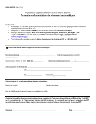 Document preview: Form LDSS-5067 Direct Deposit Cancellation Form for SSP Recipients - New York (French)