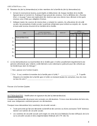 Form LDSS-4726 TANF Services Certification - New York (French), Page 4