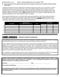 Form LDSS-4770 Youth Application for TANF Services - New York (Polish), Page 2